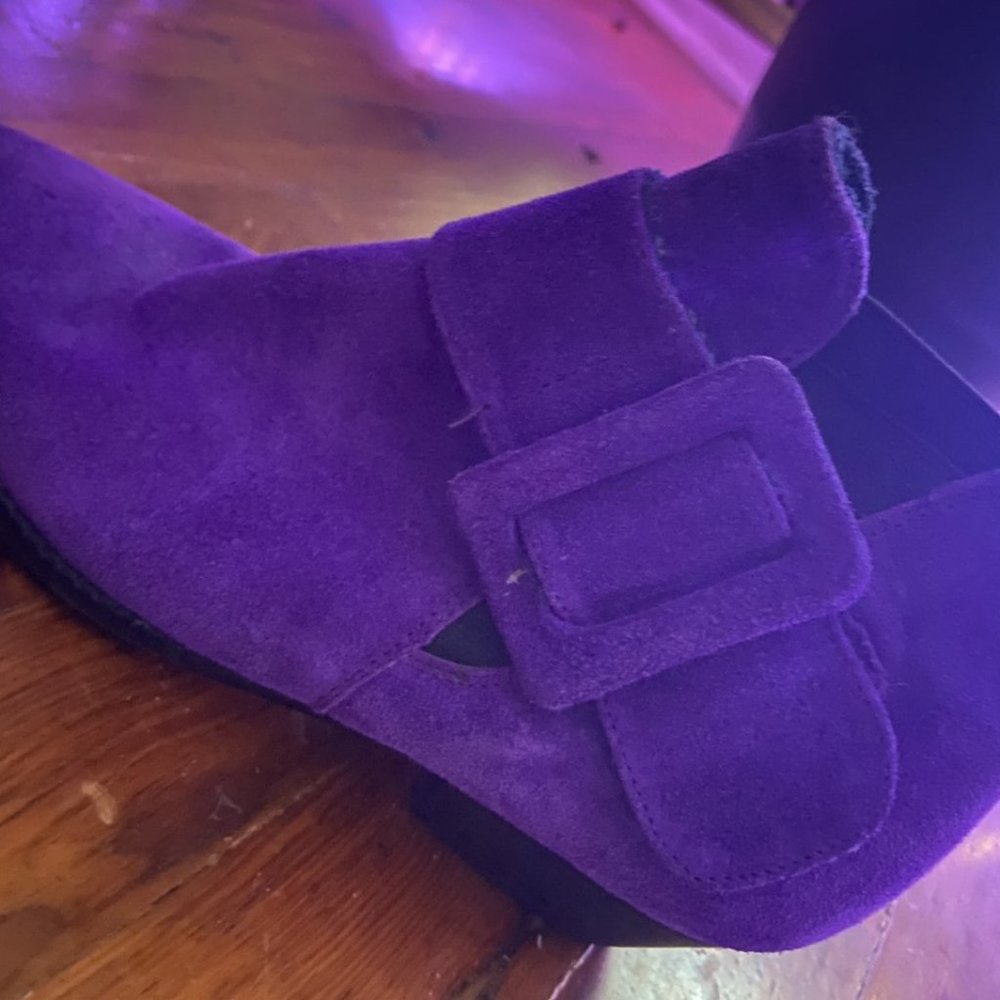 Vintage Purple Suede Booties from Yugoslavia